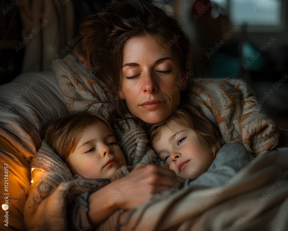 A Single Mothers Tender Bedtime Story Secures a Peaceful Night for Her Children A Single Mothers Tender Bedtime Story Secures a Peaceful Night for Her Children
