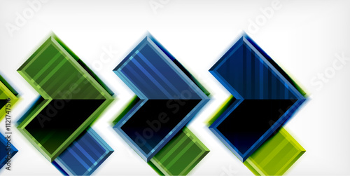Free Download Arrow symbols created with 3d effects and line texture geometric abstract background - GFXLoad