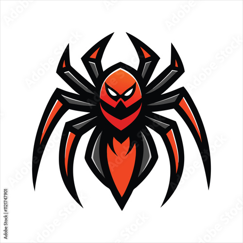 Tarantula Mascot Logo Design Vector Illustration on white background photo