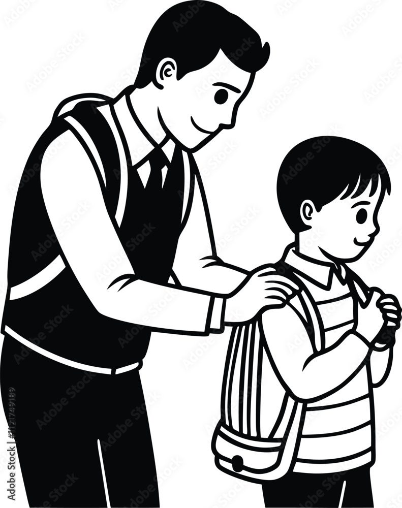 Celebrate Father’s Day with this elegant silhouette vector illustration. Featuring a heartfelt and timeless design, this illustration captures the spirit of love and appreciation for fathers Celebrate Father’s Day with this elegant silhouette vector illustration. Featuring a heartfelt and timeless design, this illustration captures the spirit of love and appreciation for fathers