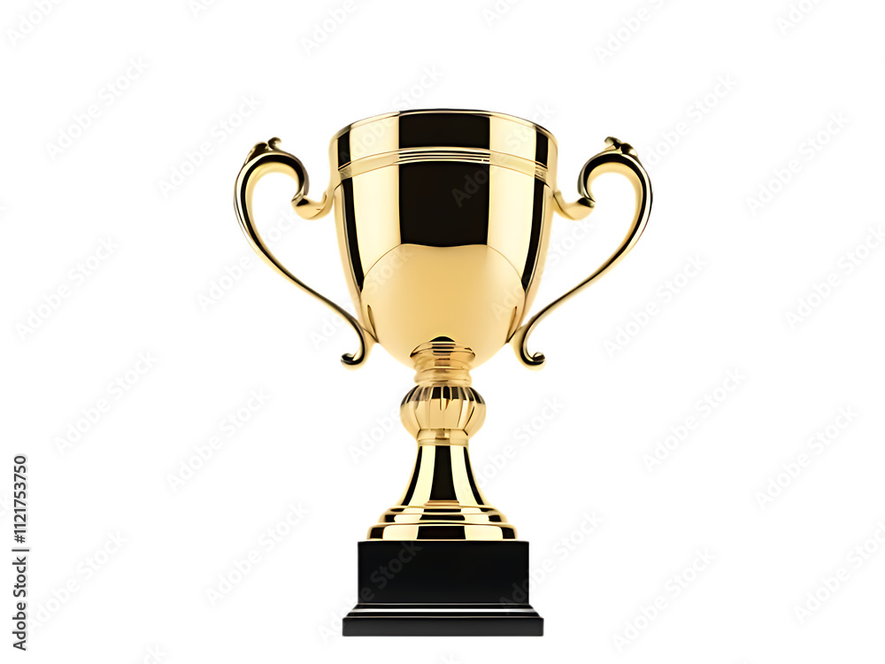 High-Quality Gold Award-Winning Trophy Cup on Transparent Background High-Quality Gold Award-Winning Trophy Cup on Transparent Background