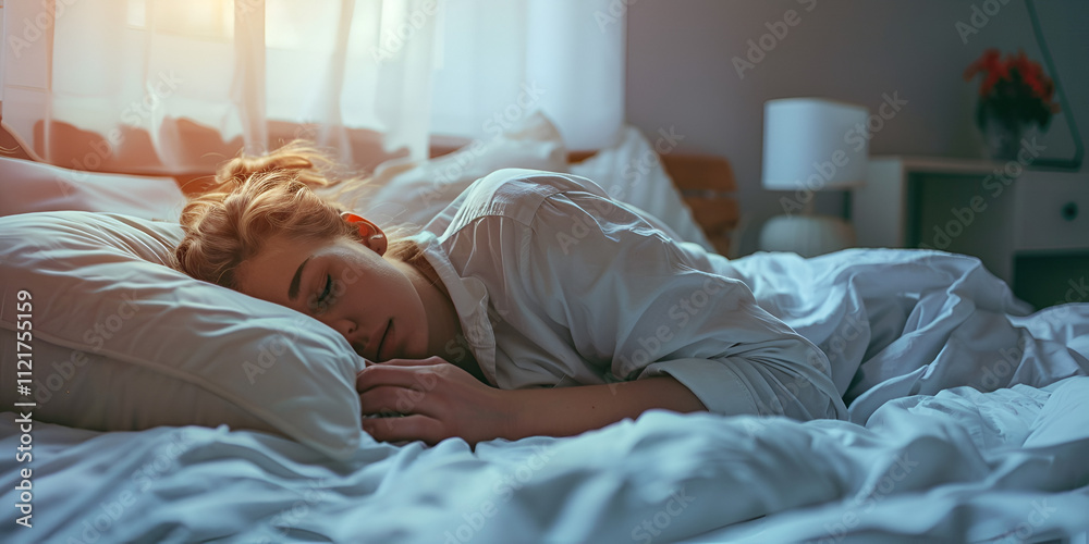 A person exhausted, lying on bed after a hard day's work, recovering and relaxing
A person exhausted, lying on bed after a hard day's work, recovering and relaxing