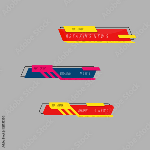 lower third template abstract banner design