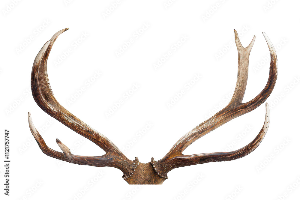 Fototapeta premium Deer antlers on isolated background