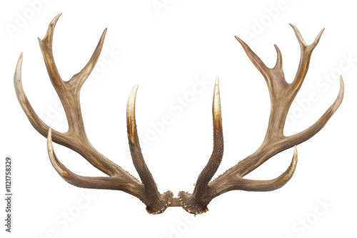 Deer antlers on isolated background