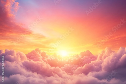 Dreamy Heart Shaped Clouds in Soft Romantic Lighting for Valentines Day