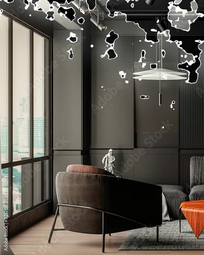Luxurious and stylish interior space
