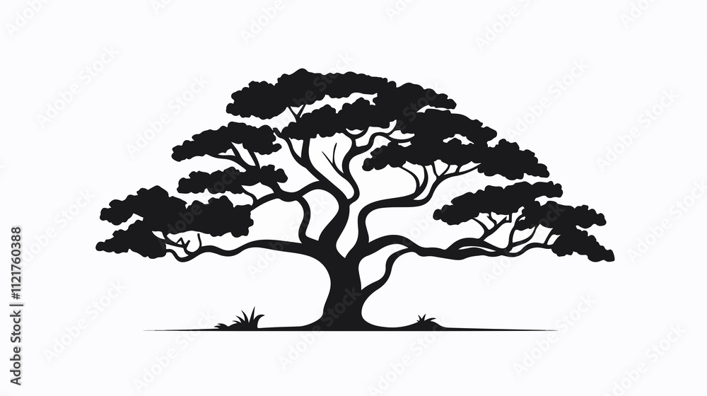 Fototapeta premium Versatile Tree Silhouette Symbol Icon Design for Creative Projects