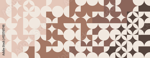 Mocha Mousse color of 2025 year. Geometric brown background. Template for banner, poster, background, card, cover. Vector illustration