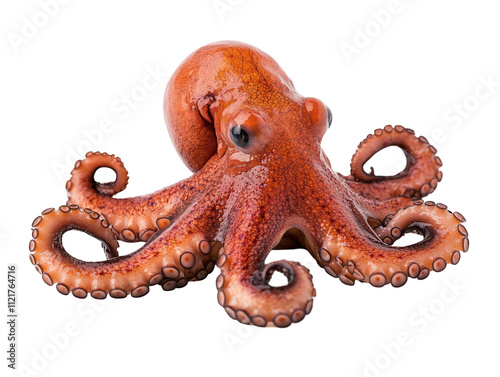 Dynamic octopus illustration transparent background artistic marine life representation digital art close-up view for seo impact
