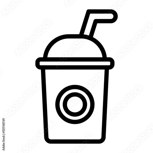 Smoothie Vector Line Icon Design