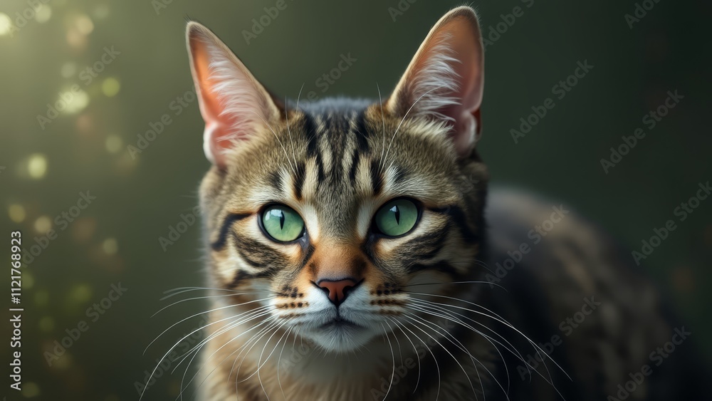 A close up of a cat with green eyes A close up of a cat with green eyes