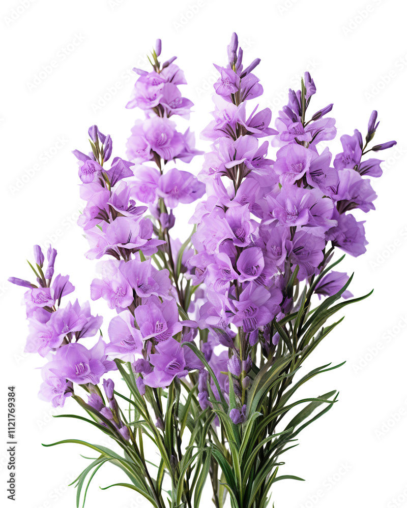 Obraz premium Lilac Gladiolus Artificial Flower Bouquet, Elegant Home Decor