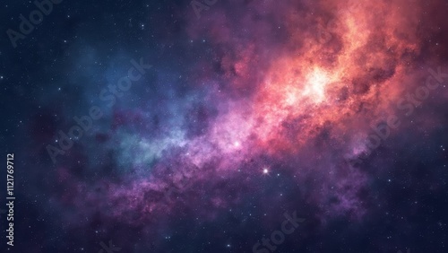 Wallpaper Mural A colorful nebula in the night sky with stars Torontodigital.ca