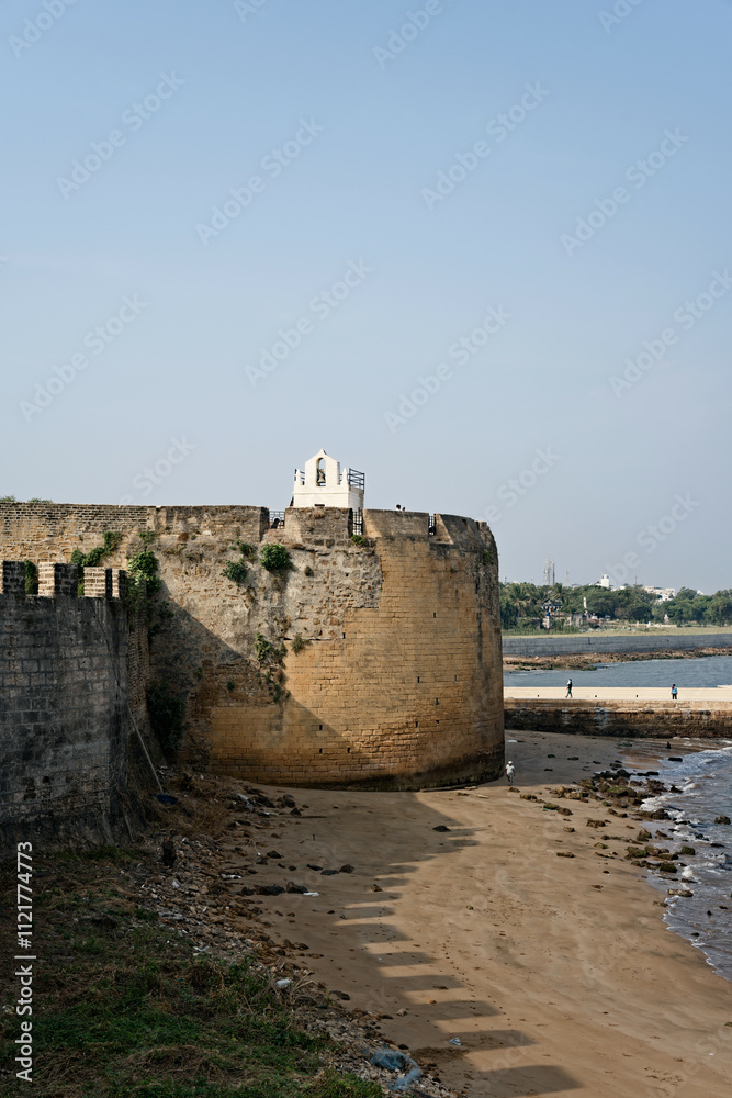 Architecture and History at Diu Fort, Gujarat