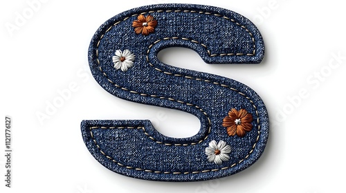 Embroidered letter s photo