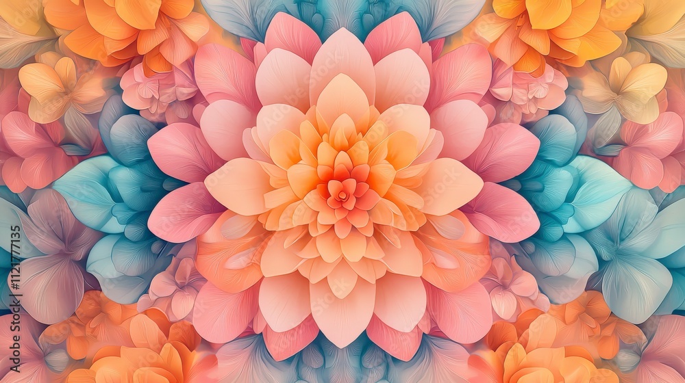 A stunning arrangement of blooming flowers in a vibrant color palette, showcasing intricate details and harmonious patterns for a serene atmosphere. A stunning arrangement of blooming flowers in a vibrant color palette, showcasing intricate details and harmonious patterns for a serene atmosphere.