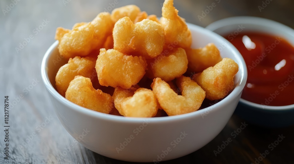 Crunchy golden snacks served in a bowl with dipping sauce perfect for sharing at gatherings or enjoying alone Crunchy golden snacks served in a bowl with dipping sauce perfect for sharing at gatherings or enjoying alone