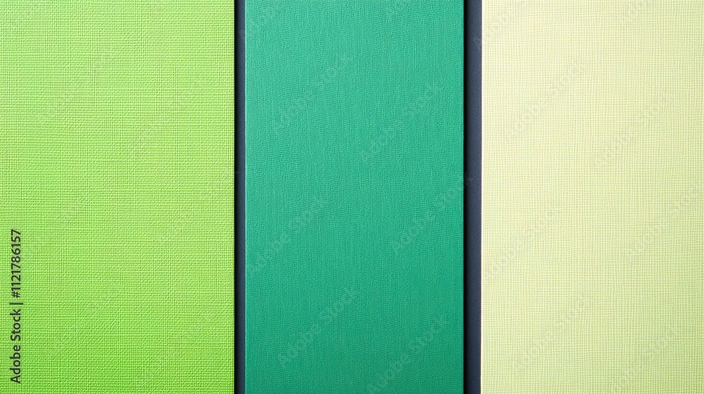Fototapeta premium Textured kraft paper backdrop in shades of green ideal for mockup designs featuring ample copy space for creative text placement.