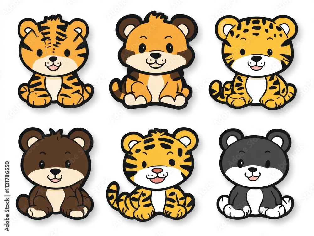 Cute Cartoon Animal Characters in Vector Style Cute Cartoon Animal Characters in Vector Style