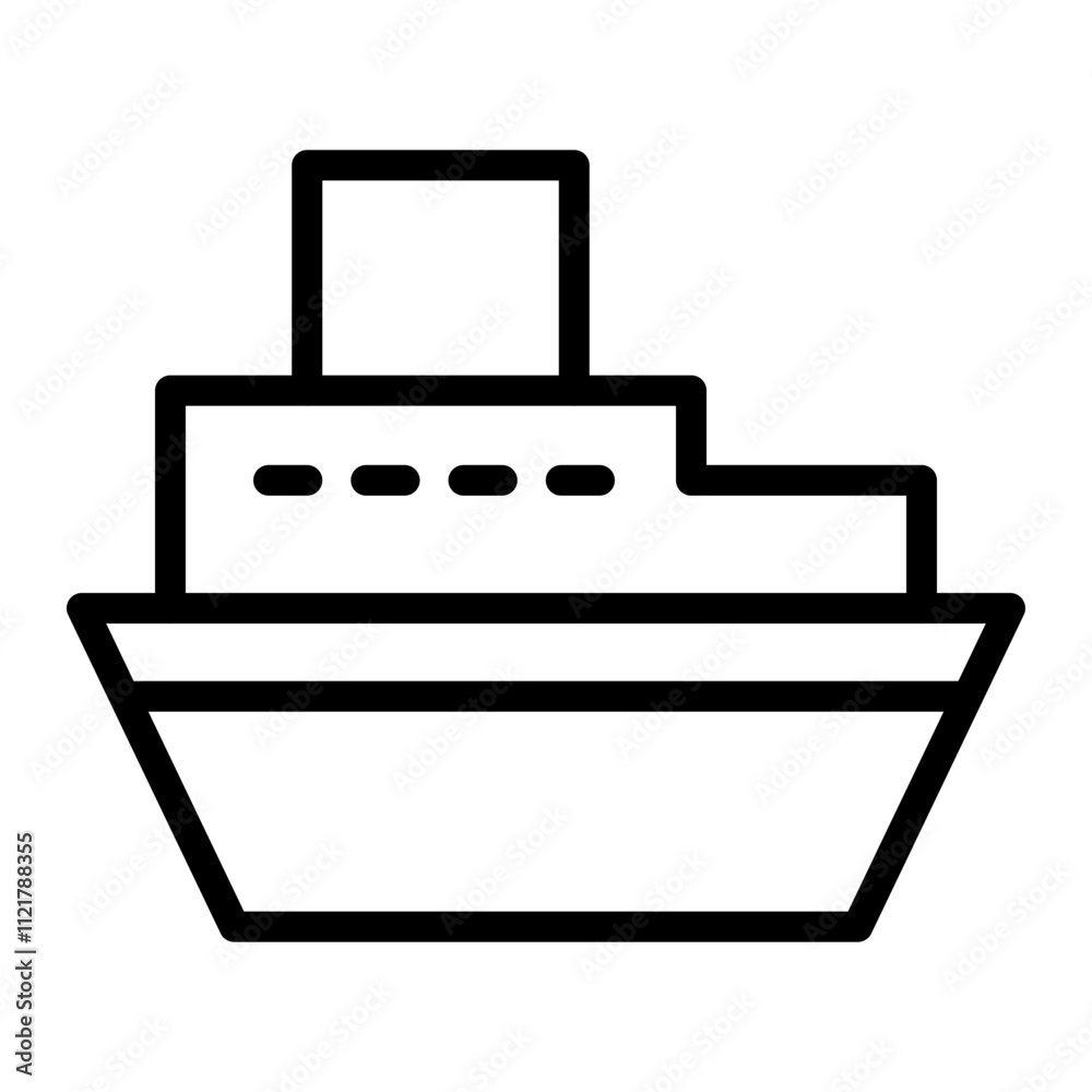 Ship Vector Line Icon Design Ship Vector Line Icon Design