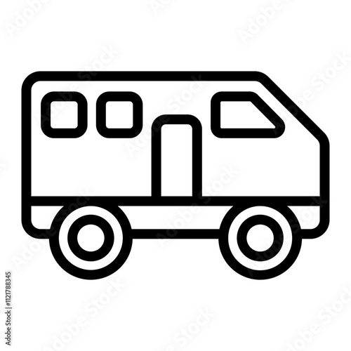 Bus Vector Line Icon Design