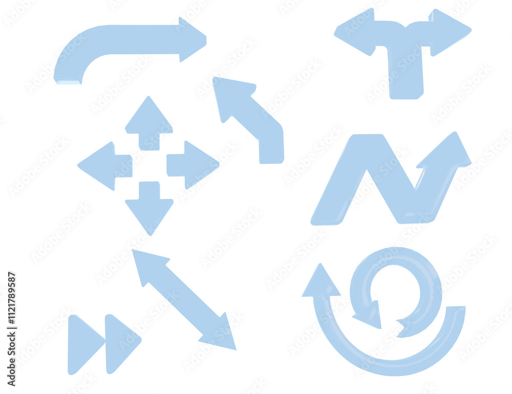 Set of arrows isolated on white Set of arrows isolated on white