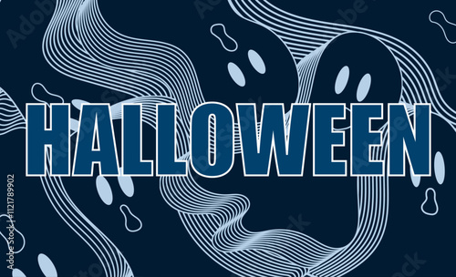 scary halloween with ghosts
