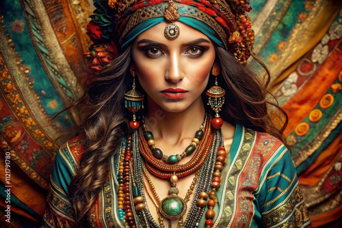 Trendy boho chic meets Indian aesthetics: a fusion of effortless style and rich cultural heritage.