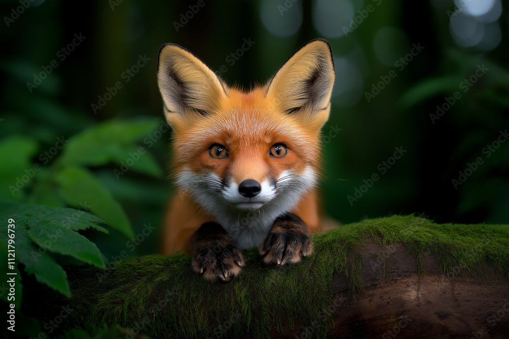 Obraz premium red fox in the forest