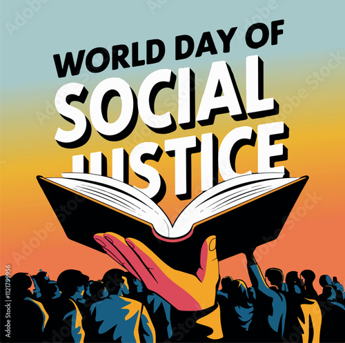 world day of social justice, card, poster, vector