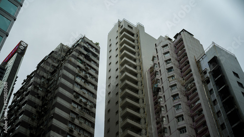 Canvas Print skyscrapers in Hongkong