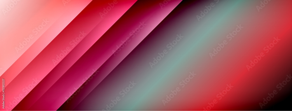 Obraz premium Dynamic shadow lines with gradient colors geometric background