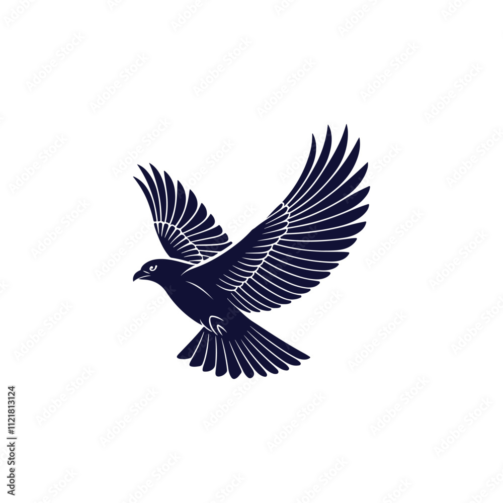 Obraz premium Creative Bird silhouette vector Style with white background