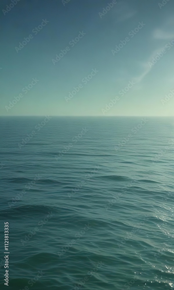 Obraz premium A gradient background with shades of green and blue that evoke the feeling of a peaceful ocean, serene surroundings, soothing atmosphere