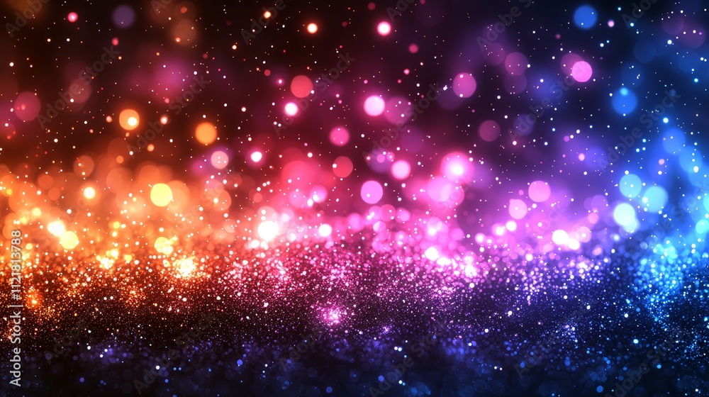 Fototapeta premium a colorful background with lots of lights and sparkles