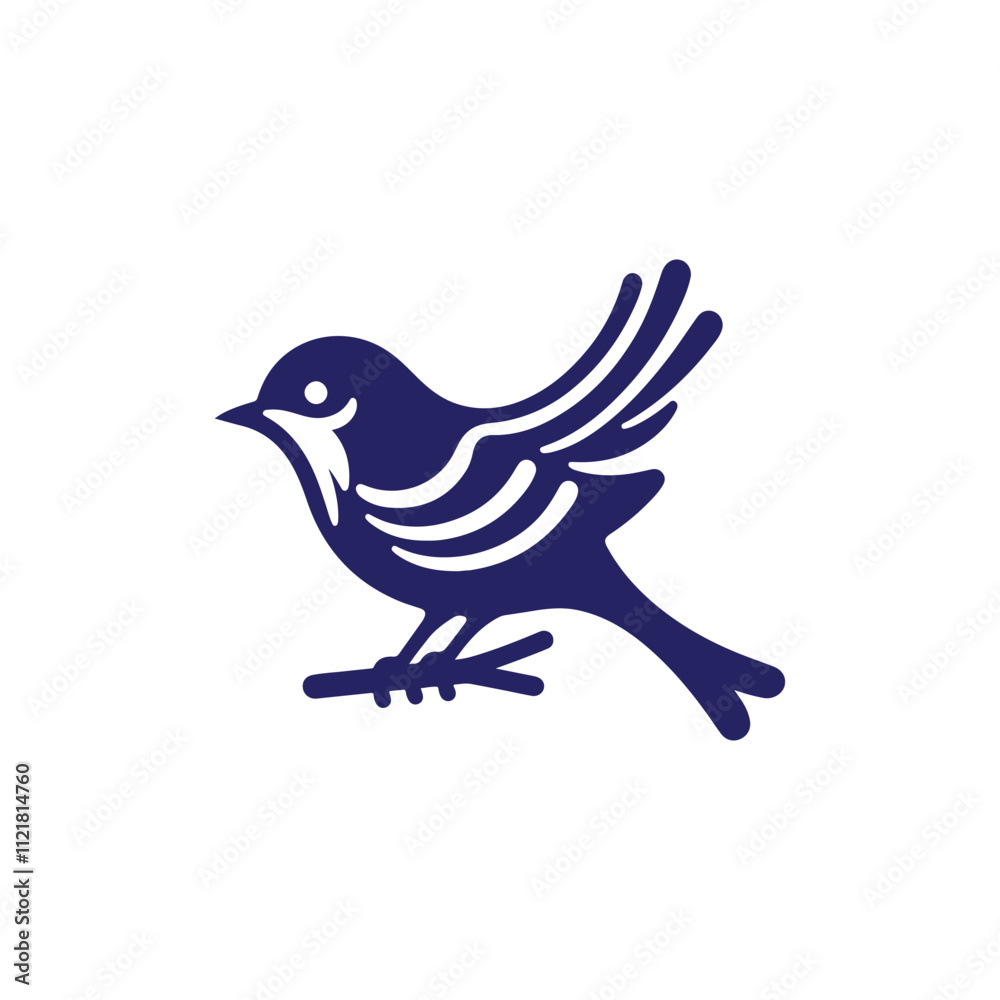 Obraz premium Creative Bird silhouette vector Style with white background