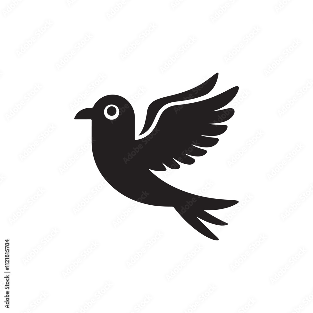 Obraz premium Creative Bird silhouette vector Style with white background