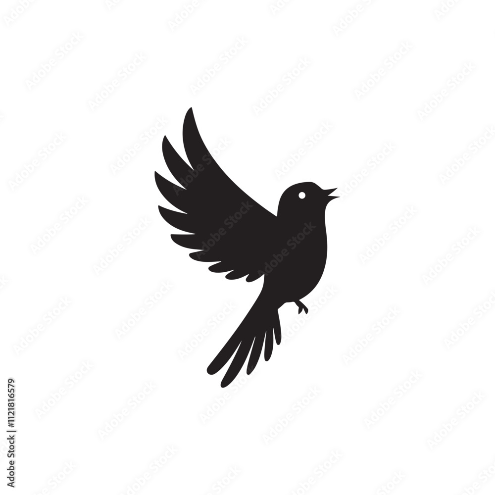 Obraz premium Creative Bird silhouette vector Style with white background