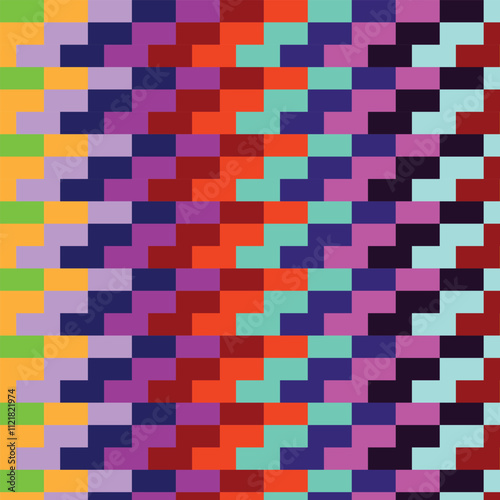 Paint brush seamless pattern. Freehand grunge design background. Diagonal parquet tile flooring motif ornament.