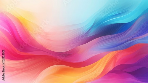 Abstract Colorful Waves Flowing Design