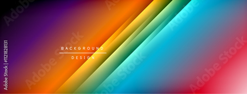 Colorful gradient with lines made of shadow and light. Creative background