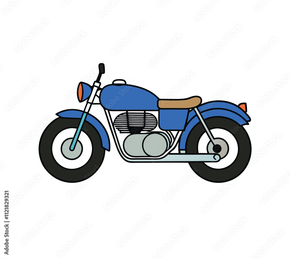 Obraz premium Triumph Bonneville T100 Motorcycle Vector Illustration