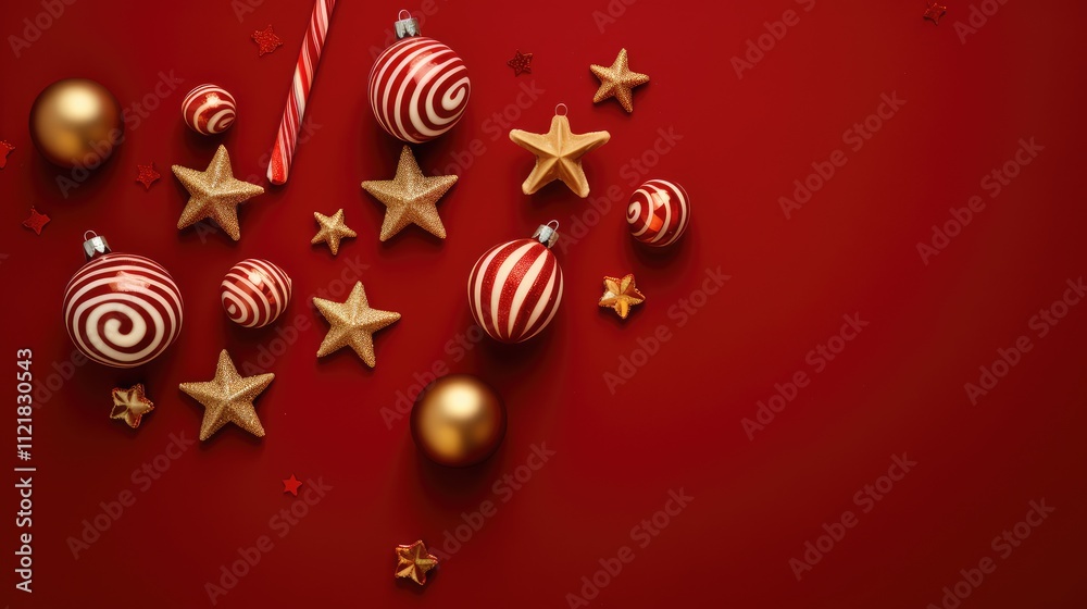 Festive Ornament Set Background Festive Ornament Set Background