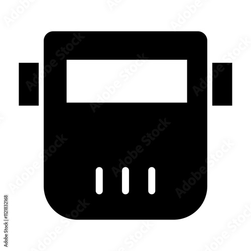 Welding Mask Vector Line Icon Design