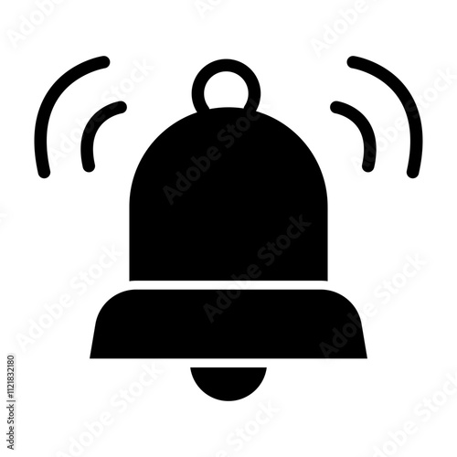 Alarm Bell Vector Line Icon Design