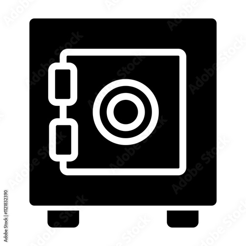Safe Box Vector Line Icon Design