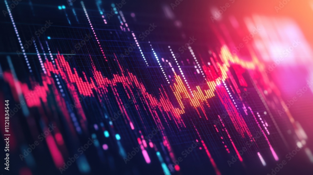 custom made wallpaper toronto digitalVibrant Visualization of Stock Market Trends and Data Analytics in Abstract Design