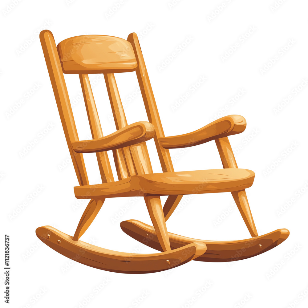Wooden Rocking Chair in Simple Design Wooden Rocking Chair in Simple Design