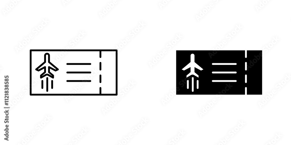 Airline ticket icons for app and websites. Airline ticket icons for app and websites.